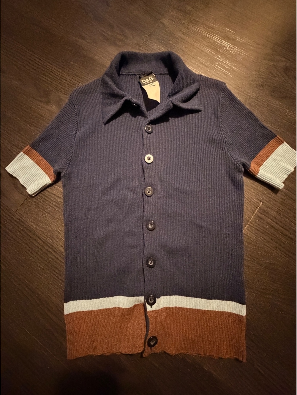 VTG D&G Dolce & Gabbana Ittierre Knit Shirt Cardigan